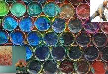 Abstrakte Landschaften Kunstwerke – Moderne Kunst in Grüntönen für Ihr Zuhause