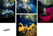 Underwater Flying Dress Photoshoot in Mexico for Stunning Artistic Portraits